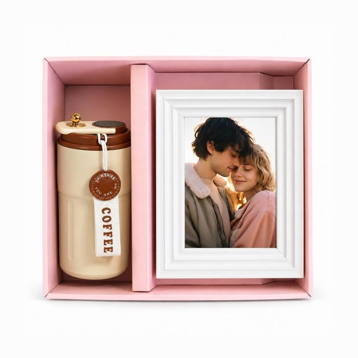 Art Street Rakshabandhan Gift Hamper Set for Brother | Premium Coffee Tumbler with Lid, 4x6 Inch Photo Frame & Reusable Acrylic Daily Planner with Marker