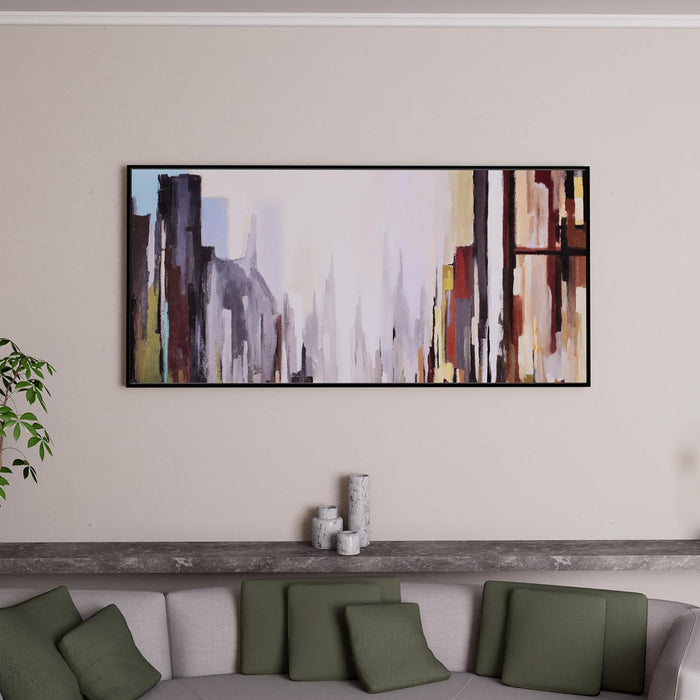 Art Street Abstract Colorful Large Canvas Painting Panel for Home Décor (Black, 23x47 Inch)