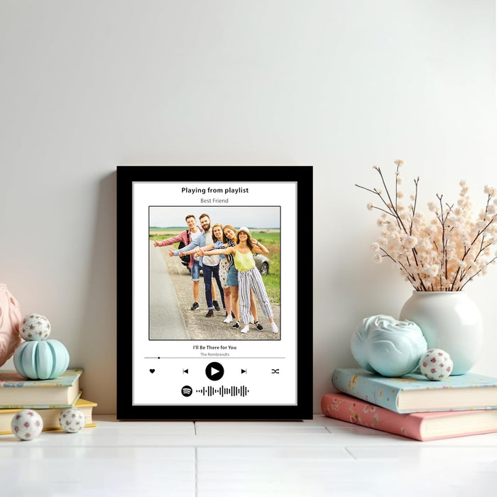 Personalized Best Friend Wall Photo Print, Photo Upload Customized Photo Frame. (Friendship Day  Special)