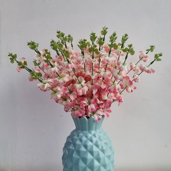 Art Street Artificial Pink Cherry Blossom Flower Bunch for Table Indoor Home Decoration |Valentine Day, Christmas Day, New Year Decor | Pack of 2|16 Stems, Size: 18.5 Inch (Without Pot)