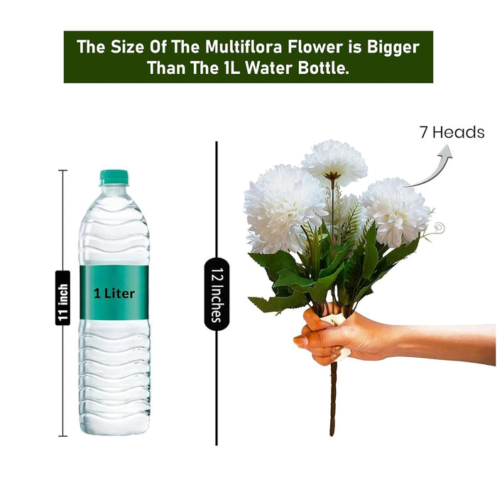 Art Street Artificial Flower Bunch| Silk White Hydrangea Flower for Home|