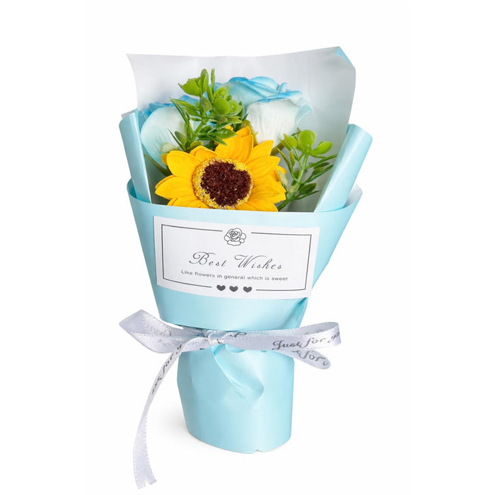 Mother's Day Flower Gift Box for Memories with Flower Bouquet and Fridge Magnet, Beautiful Moments in a Shadow Box, for Anniversary Gifting, Elegant Home Decor Display (Size: 18x23 cm)