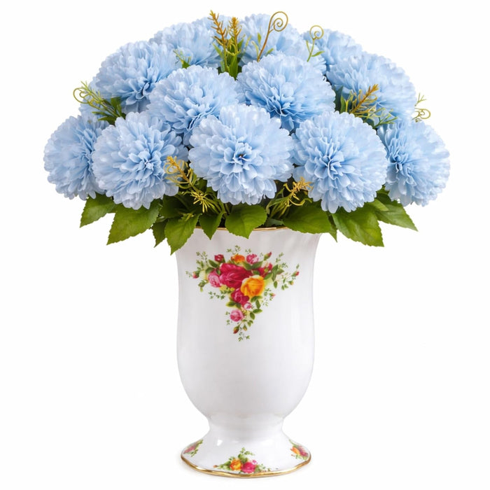 Art Street Artificial Flower Bunch| Silk Blue Hydrangea Flower for Home|