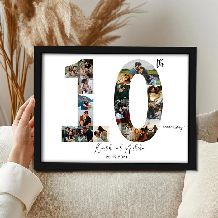Customized and Personalize Anniversary Gift with Date for the special people in your life | Anniversary Customized Photo with Frame (13x18 Inch)