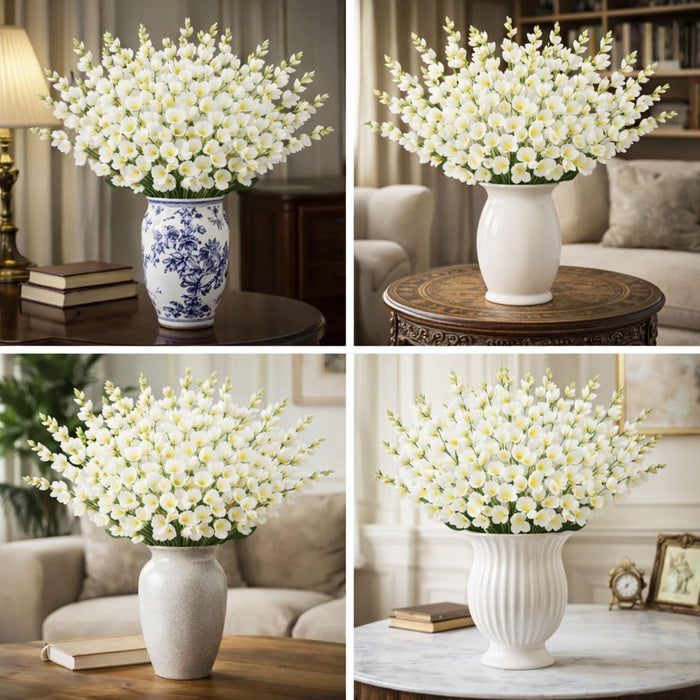 Art Street Artificial Gladiolus Flower Bunch for Vase, for Home Décor Table Placement