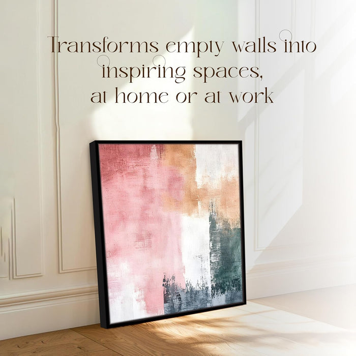 Multicolor Abstract Canvas Wall Art Painting – Pink Black White Gallery Wrap Canvas Painting Wall Décor.
