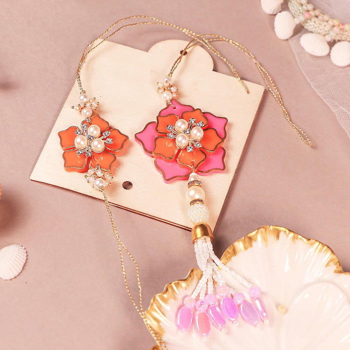 Rakshabandhan Chocolate Gift Hamper for Brother and Bhabhi, Photo Frame and Greeting Card 2 Rakhi with Chawal and Roli Gift Set for Celebrate Raksha Bandhan