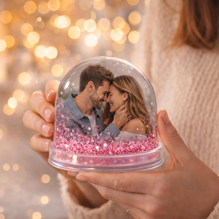 Art Street Pink Heart Glitter Liquid Photo Frame, Tabletop Frame with Swirling Glitter Hearts, Acrylic Water Frames for Valentine's Day Gift, Romantic Keepsake, Personalized Photo Gift, 3.5x3.5 Inch