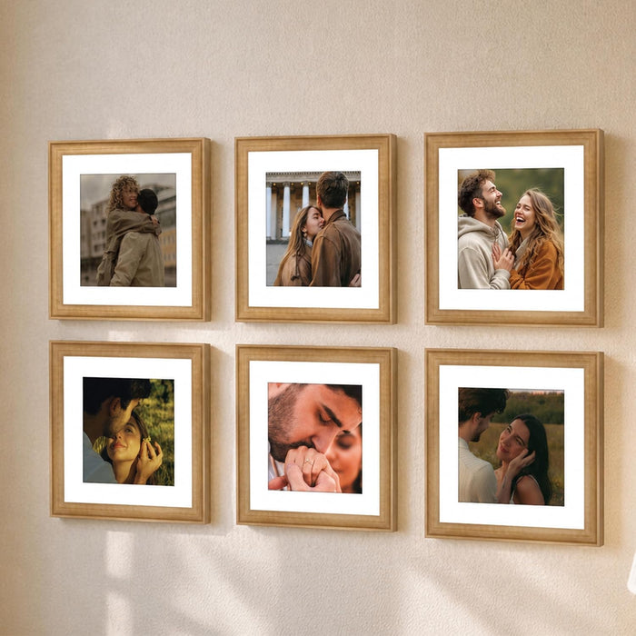 Premium White Photo Frame Set of 6 for Living Room | Classic Wooden Picture Frames for Photos, Artwork & Kids Room | Wall Décor (8x10 Inch)