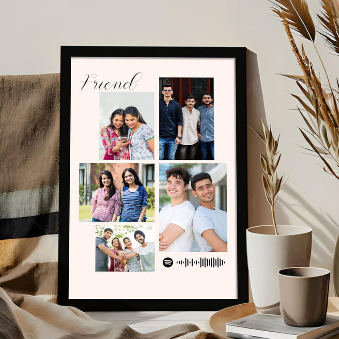 Personalized Best Friend Wall Photo Print, Photo Upload Customized Photo Frame. (Friendship Day  Special)