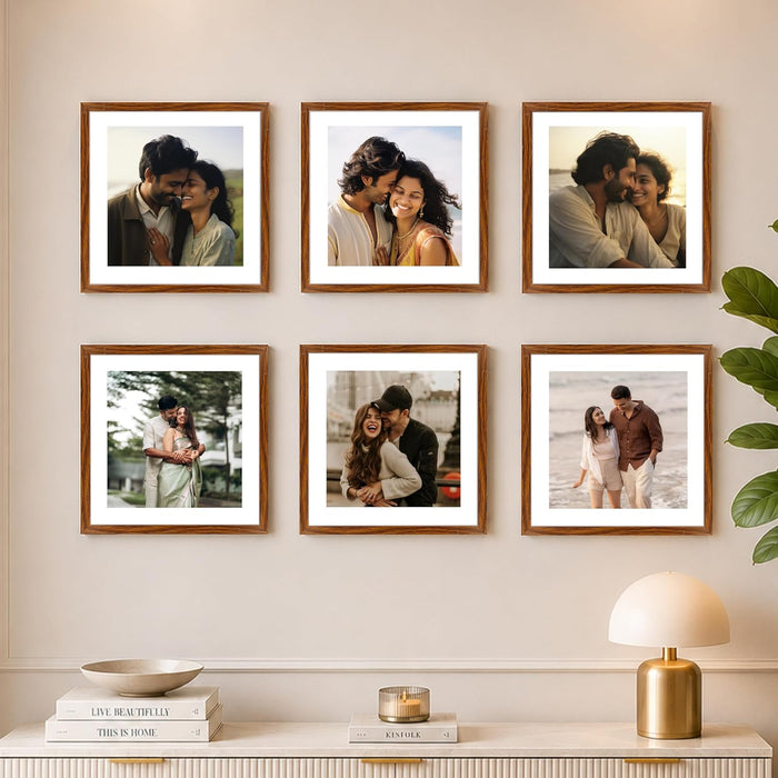 Premium White Photo Frame Set of 6 for Living Room | Classic Wooden Picture Frames for Photos, Artwork & Kids Room | Wall Décor (8x10 Inch)