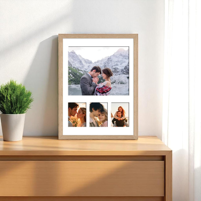 Photo Frame Collage 20x25, 7x10 cm Photos Display 4 Openings Wall Mounting Home Décor Photo-Frame (34x44 cm)