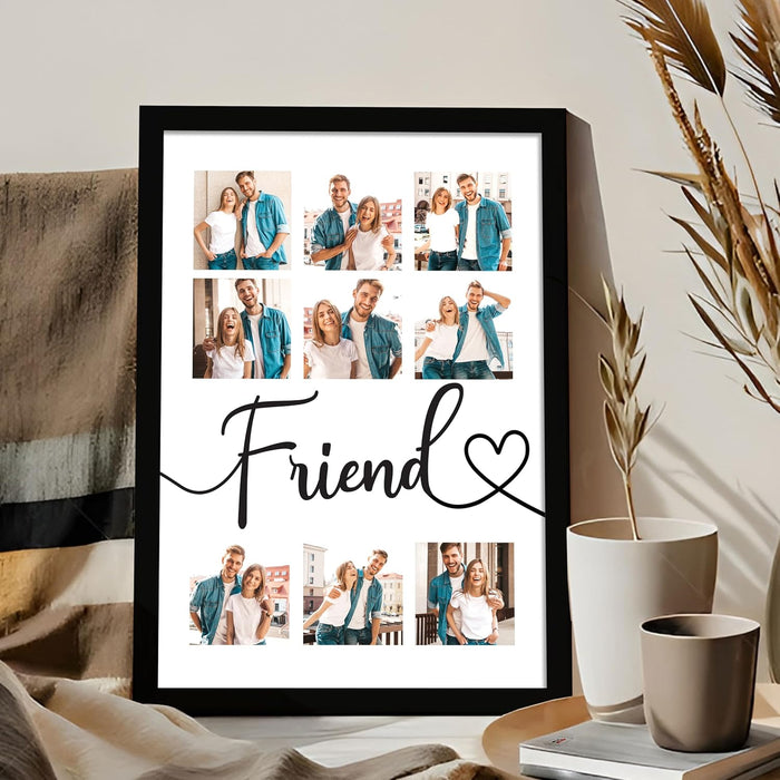 Personalized Best Friend Wall Photo Print, Photo Upload Customized Photo Frame. (Friendship Day  Special)