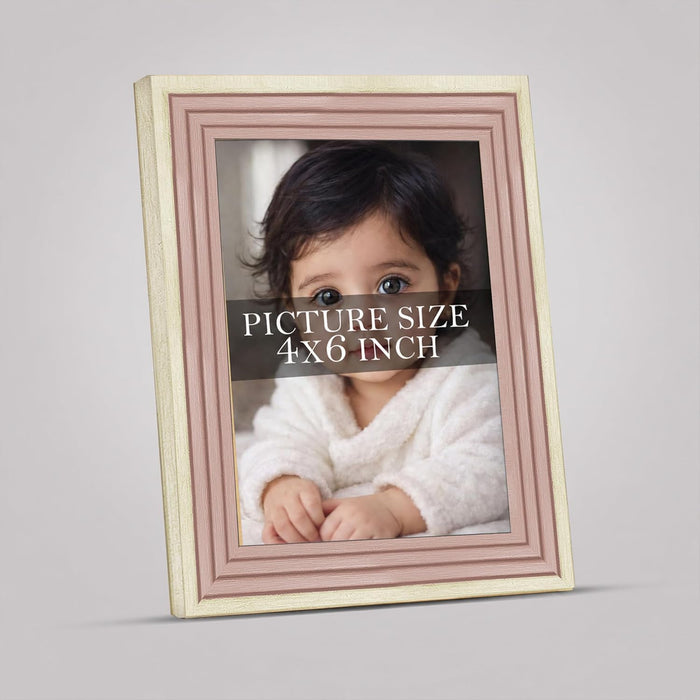 Luxury Photo Frame for living room, Modern Step Design Photo Frames for Photograph, Art Work, Kids Room (4x6 Inch, Blue)