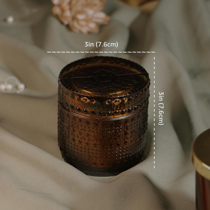 Oudh Scented Soy Wax Glass Votive Candle for Diwali Gifting | Glass Jar, Premium Collection Candle (Oudh)