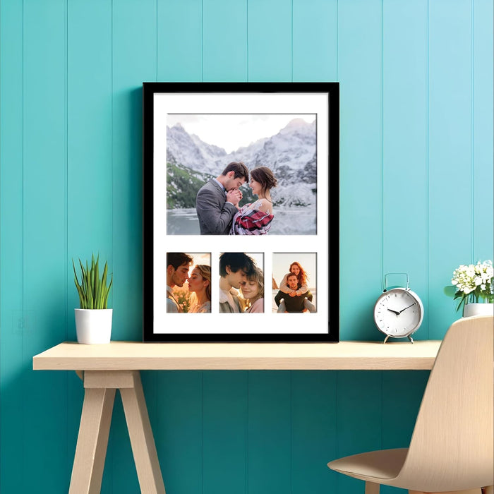 Photo Frame Collage 20x25, 7x10 cm Photos Display 4 Openings Wall Mounting Home Décor Photo-Frame (34x44 cm)