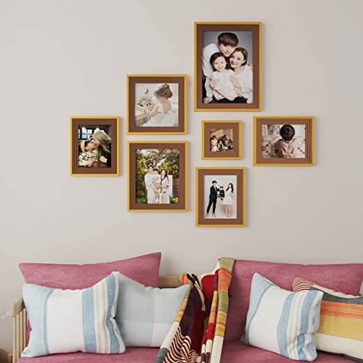 Set of 7 Adore Premium 3D Photo Frame for Living Room, Home Decoration & Office Décor, ( 11x14, 8x10, 8x6, 8x8, 5x5 Inches)