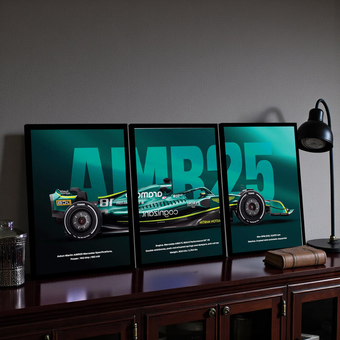 PAINTINGMANTRA Framed Racing Car Painting for Men | Modern Race Car Wall Art Painting for Bedroom, Living Room, Office and Home Wall Decoration (Set of 3, 33x45 cm)