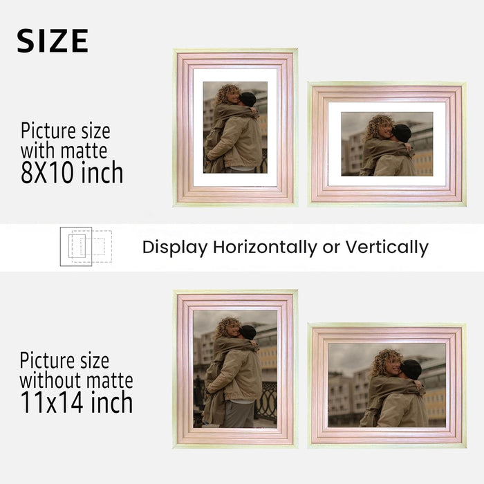 Wooden Cave Design Photo Frame Set of 9 | Black Picture Frames for Photos, Artwork & Certificates | Wall Décor for Living Room & Home (11x14 Inch)