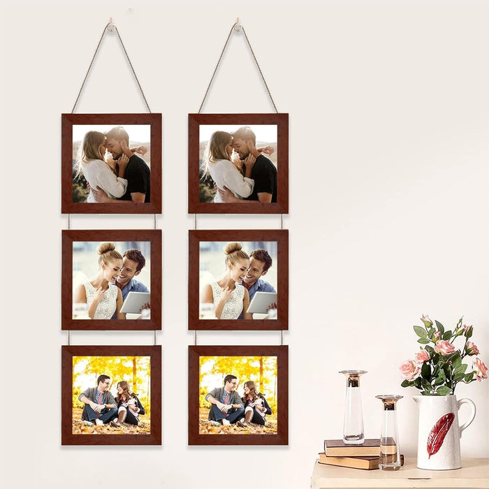 Set of 4 Hanging Picture Frame For Home and Office Decoration (Size 5"x5" )