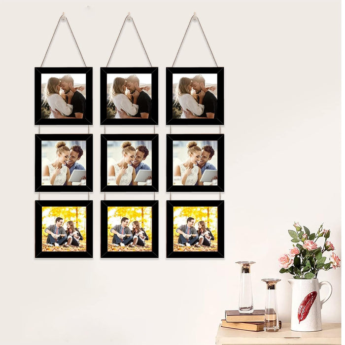 Set of 4 Hanging Picture Frame For Home and Office Decoration (Size 5"x5" )