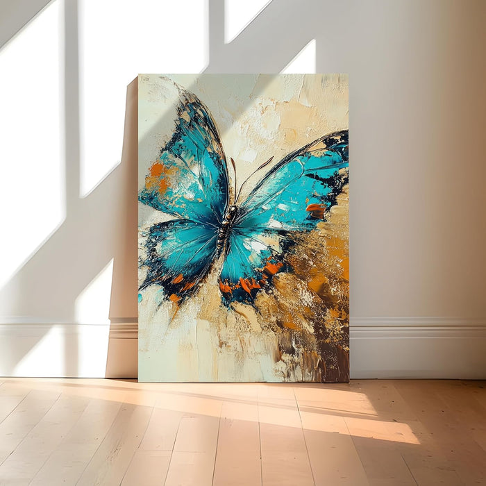 Large Stretched Canvas Painting, Panel Wall Art Print Butterfly Framed Luxury Paintings for Home Décor (Lavender, 22x34 Inch)