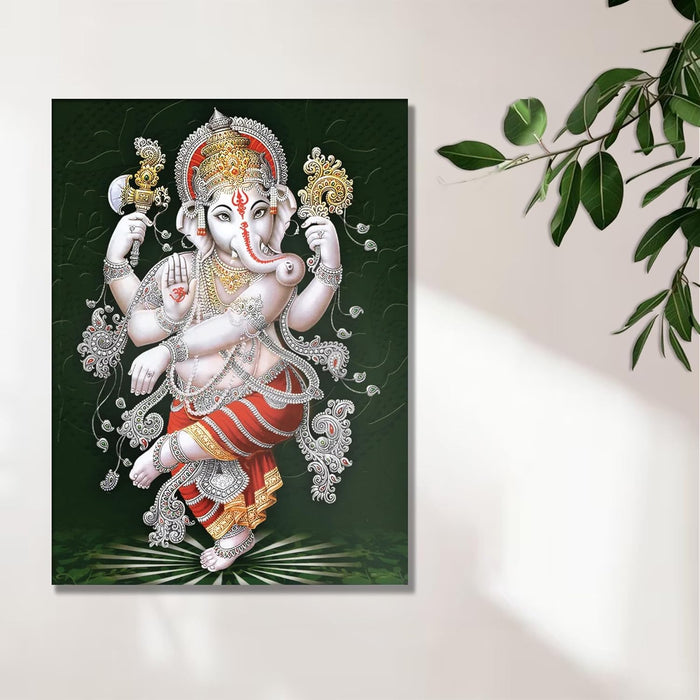 Spiritual Stretched Canvas Pooja room Temple Wall Art Print Painting on Stretched-Canvas (30x41 CM)