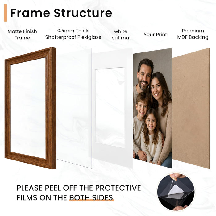 Art Street Wooden Wall Photo Frame Collage Set for Living Room Decor | Multi Picture Frames Gallery Set for Family Photos | Wall Hanging Frame Set for Home, Bedroom, Hallway Decoration