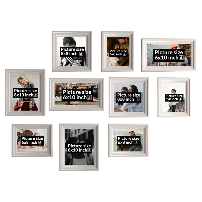 Collage Photo Frame Set of 13 | Multi-Size Gallery Wall Picture Frames for Family Photos | Modern Wall Décor for Living Room, Bedroom & Home Decoration
