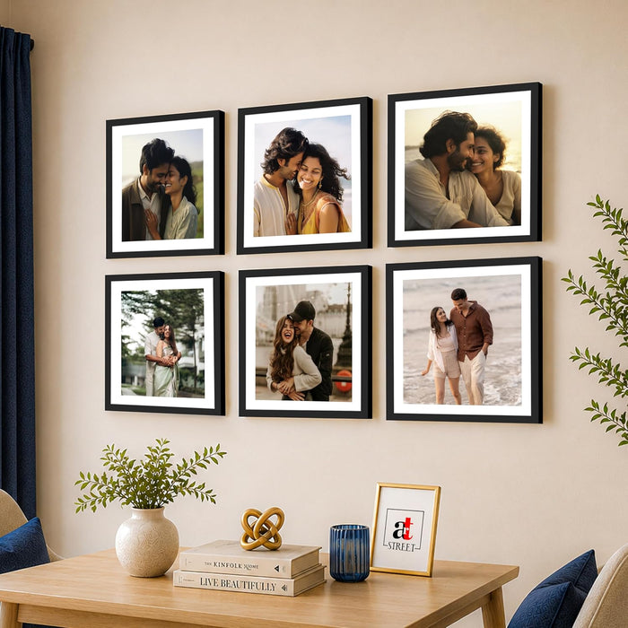 Premium White Photo Frame Set of 6 for Living Room | Classic Wooden Picture Frames for Photos, Artwork & Kids Room | Wall Décor (8x10 Inch)