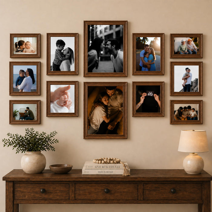 Art Street Wooden Wall Photo Frame Collage Set for Living Room Decor | Multi Picture Frames Gallery Set for Family Photos | Wall Hanging Frame Set for Home, Bedroom, Hallway Decoration