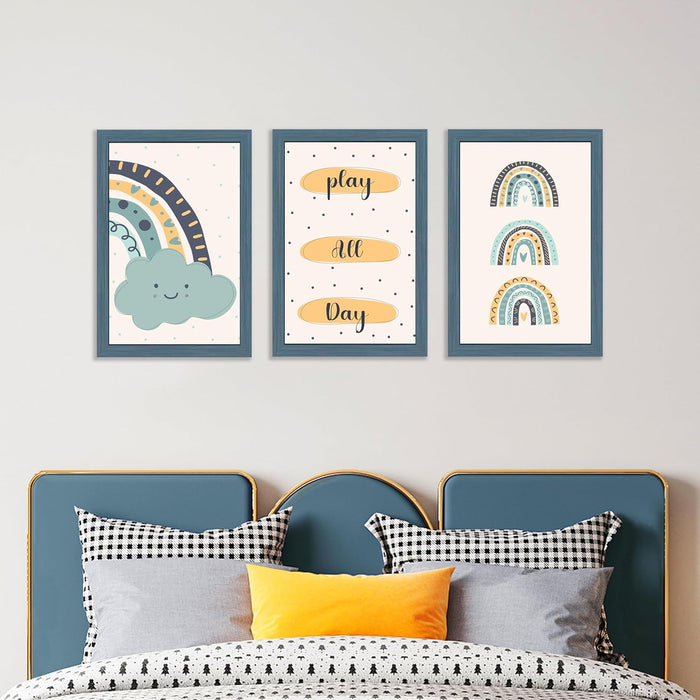Art Street I Believe in Magic Art Prints for Kids Room Decoration (Set of 3, 8.9x12.8 Inch, A4)