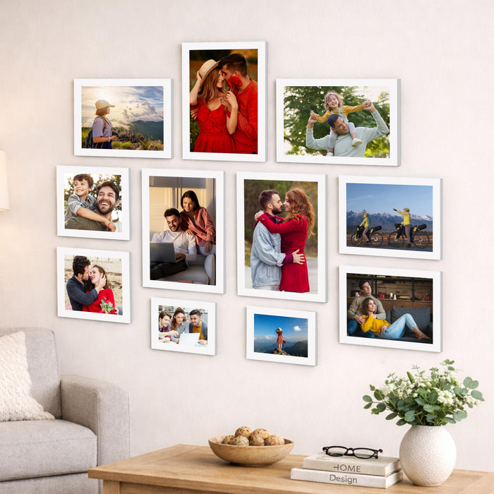 Art Street Family Photo Frame Set of 11 for Wall Decor, Wooden Finish Collage Picture Frames for Living Room, Bedroom, Multi-Size Wall Hanging (2 Sets 4x6, 4 Set 6x8, 3 Set 8x10, 2 Set 6x10 Inch)