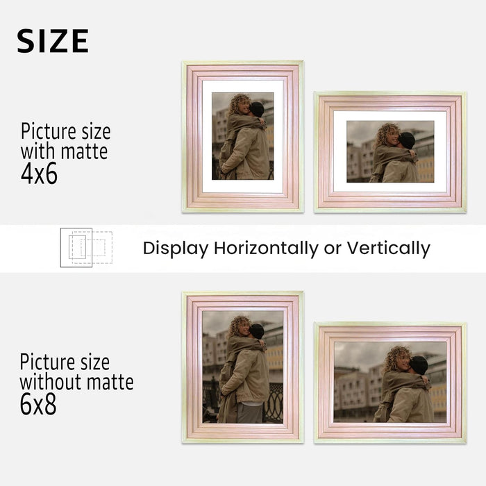 Wooden Cave Design Photo Frame Set of 9 | Black Picture Frames for Photos, Artwork & Certificates | Wall Décor for Living Room & Home (11x14 Inch)