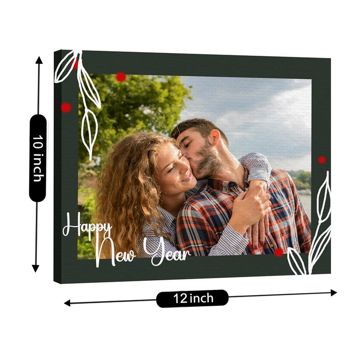 SNAP ART Personalized Photo Happy New Year to Canvas Wall Art Print - Customize Your Photo Upload On Canvas - 10x12 Inches