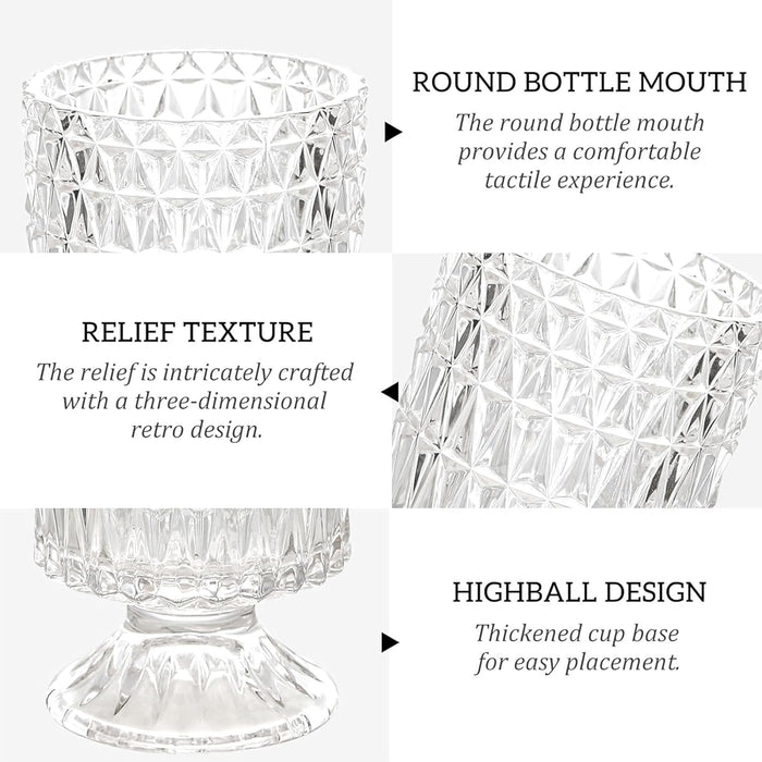 Glass Flower Vase for Modern Decorative Plants and Flower for Table Centerpiece Decoration (10x18 cm)