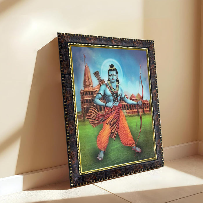 Framed 5D/3D Wall Art Print Poster Religious Painting for Home Décor, Mandir, Living Room & Office Decoration (14.3x18.2 Inch)