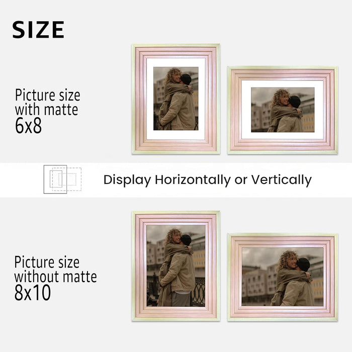 Premium White Photo Frame Set of 6 for Living Room | Classic Wooden Picture Frames for Photos, Artwork & Kids Room | Wall Décor (8x10 Inch)