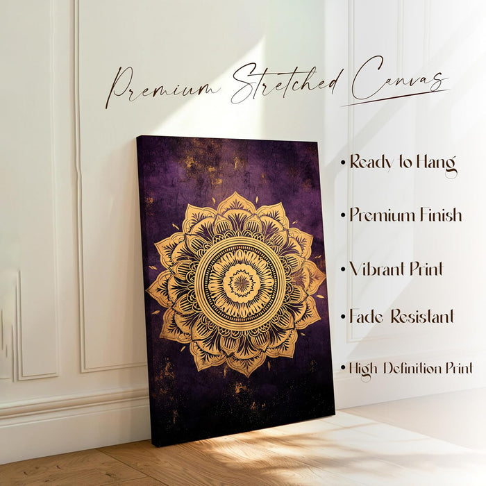 Abstract Stretched Canvas Multicolor Wall Art Painting Floral Mandala Digital Painting ‰ÛÒ 22x34 Inch