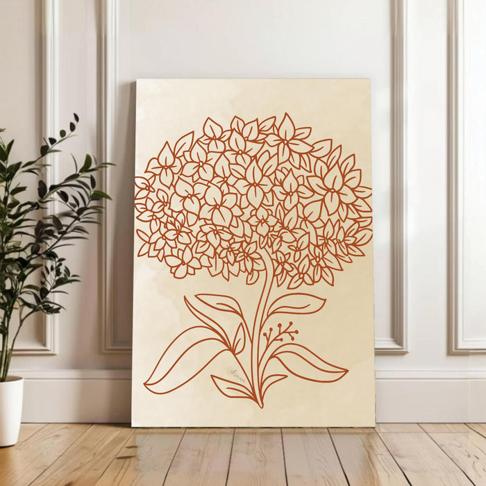 Abstract Golden Tree Stretched Canvas Wall Art Modern Boho Illustration Painting for Home & Office Wall Decor, (16x22 Inch)