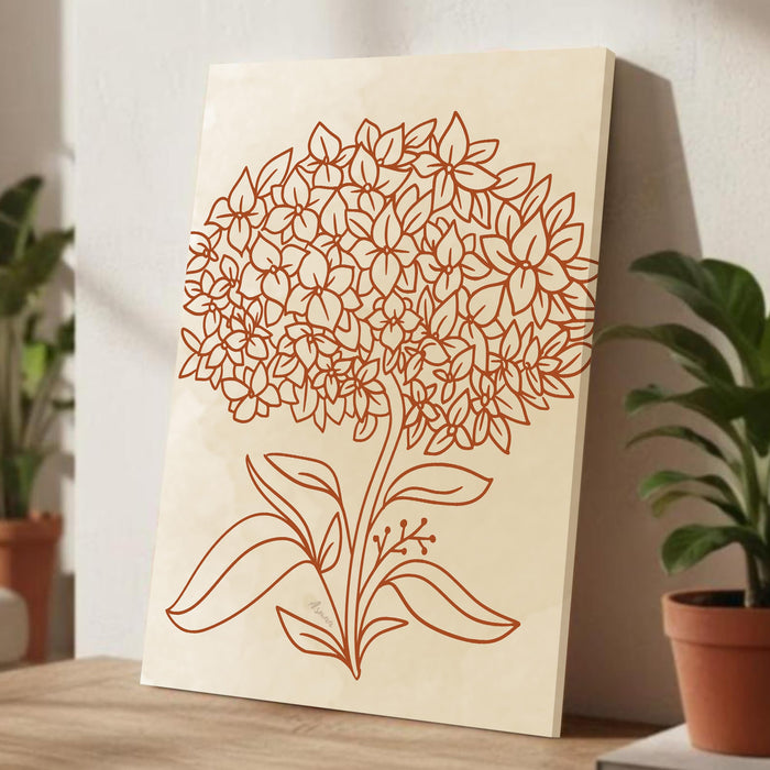 Abstract Golden Tree Stretched Canvas Wall Art Modern Boho Illustration Painting for Home & Office Wall Decor, (16x22 Inch)