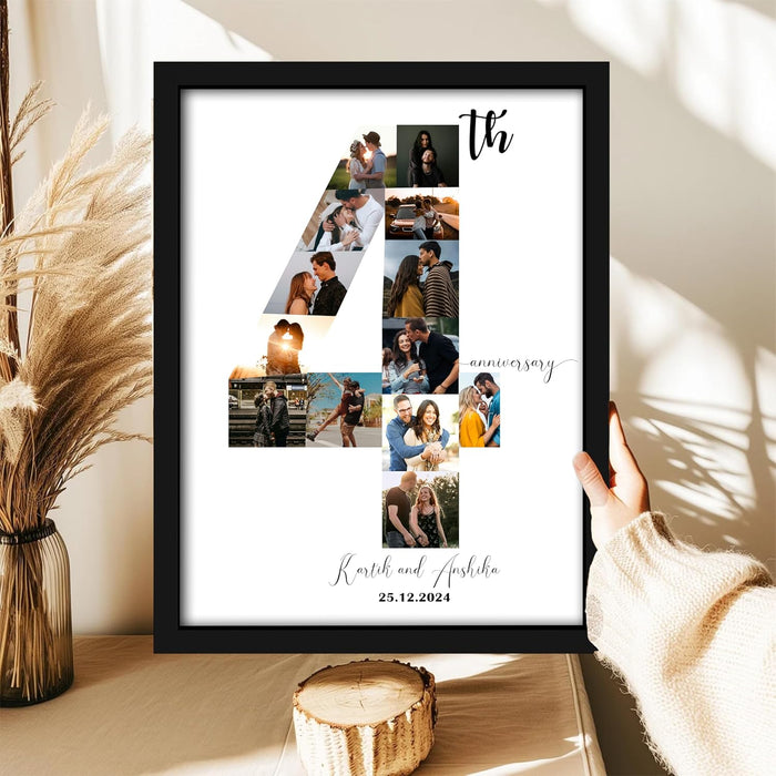 Customized and Personalize Anniversary Gift with Date for the special people in your life | Anniversary Customized Photo with Frame (13x18 Inch)