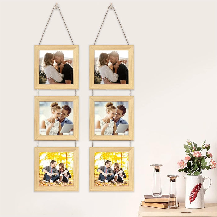 Set of 4 Hanging Picture Frame For Home and Office Decoration (Size 5"x5" )