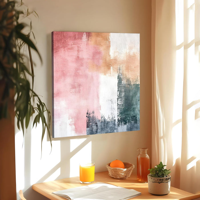 Multicolor Abstract Canvas Wall Art Painting – Pink Black White Gallery Wrap Canvas Painting Wall Décor.