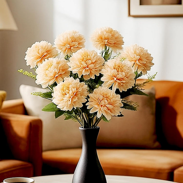Art Street Artificial Flower Bunch| Silk Peach Hydrangea Flower for Home|