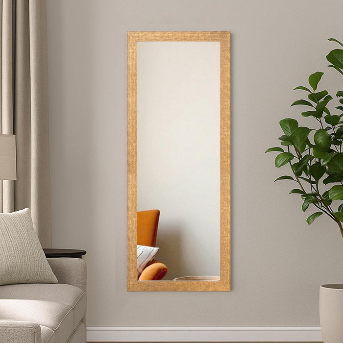 Bathroom Wall Mirror, Black Wall Mount Rectangular Makeup Mirror, Decorative Looking Glass with Frame Inner Size 12x36 Inch Outer (15x39 Inch)