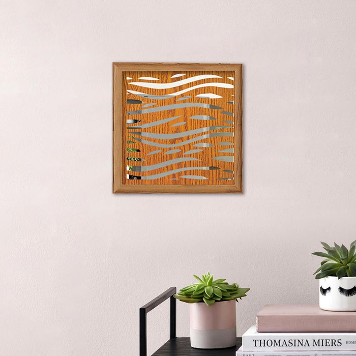 Abstract Decorative Wall Mirror Set of 3 Wall Mirror for Living Room & Wall Decoration- Size-13.2 X 13.2 Inches