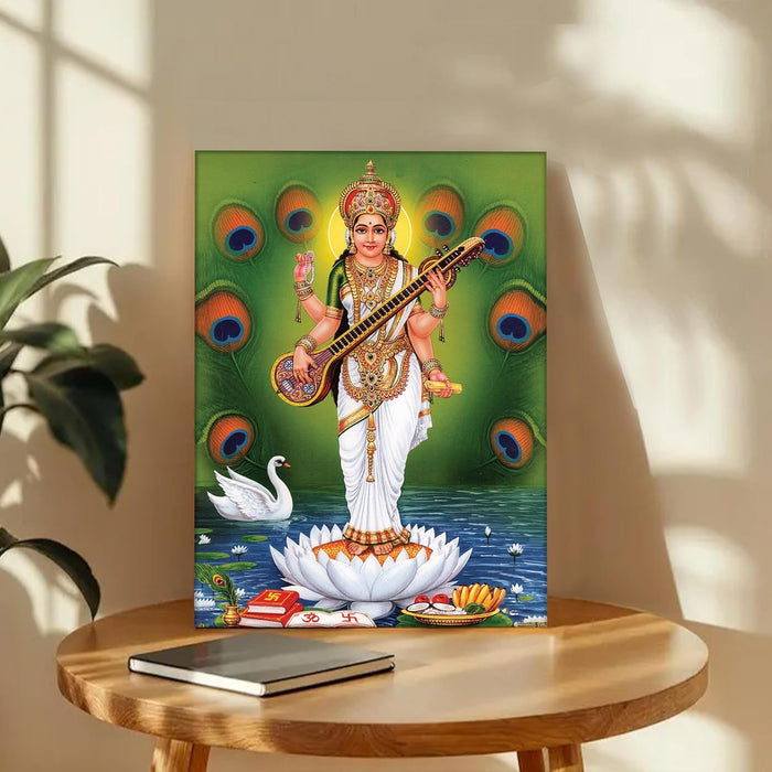 Spiritual Stretched Canvas Pooja room Temple Wall Art Print Painting on Stretched-Canvas (30x41 CM)