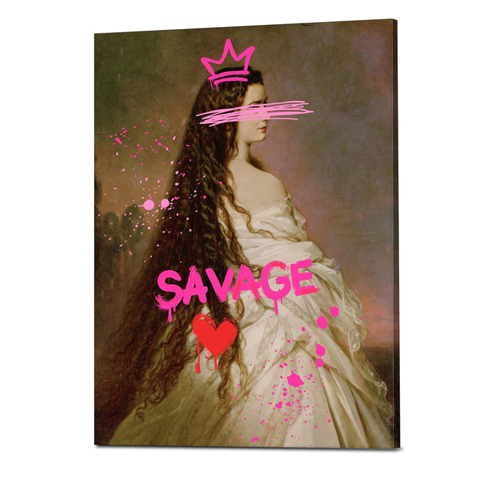 Savage Canvas Painting Feminist, Motivational Poster, Feminist gifts (16x22 Inch)