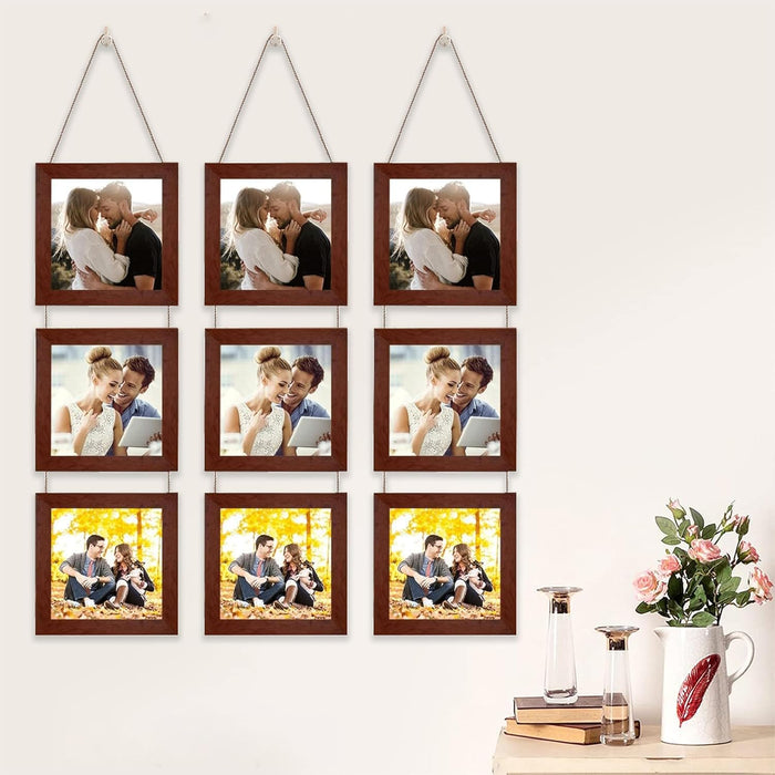 Set of 4 Hanging Picture Frame For Home and Office Decoration (Size 5"x5" )